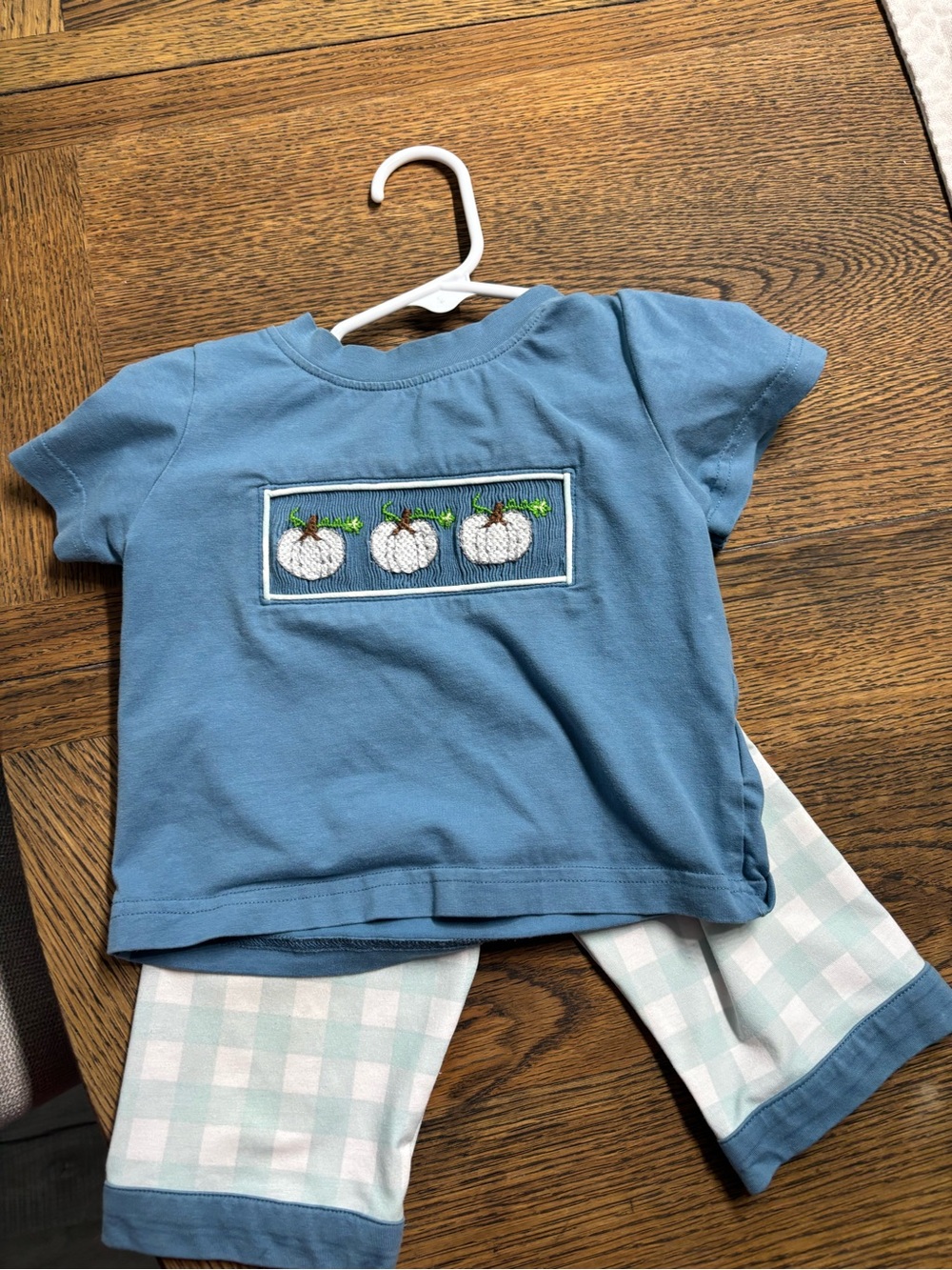 Blue pumpkin smocked